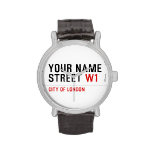 Your Name Street  Wrist Watch