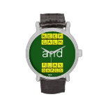 KEEP
 CALM
 and
 PLAY
 GAMES  Wrist Watch
