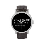 Your Name Street  Wrist Watch