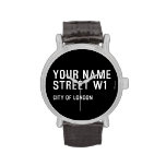 Your Name Street  Wrist Watch