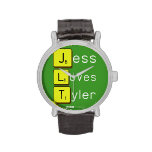 Jess
 Loves
 Tyler  Wrist Watch