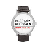 RT 002/02 KEEP CALM  Wrist Watch