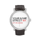 Your Name Street  Wrist Watch