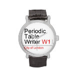 Periodic Table Writer  Wrist Watch