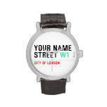 Your Name Street  Wrist Watch
