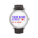 Your Name Street  Wrist Watch