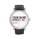 Your Name Street  Wrist Watch