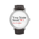 Your Name Street  Wrist Watch