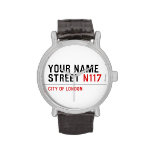 Your Name Street  Wrist Watch