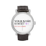 Your Name Street  Wrist Watch