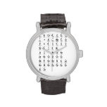 ABCDEFGH
 IJKLMNDO
 PQRSTUV
 WXYZM 
 NC ARATAS
 BEBACACLCECU
 ESFRGAGEINLILA
 MONINOPARARUSE
 SITA
   Wrist Watch