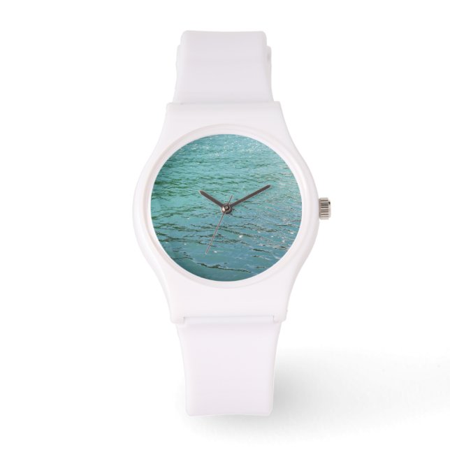 Wrist watch cool blue water (Front)