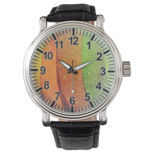 Wrist watch with colorful styling 