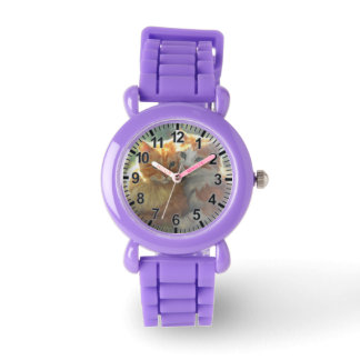 Wrist Watch with kittens design for kids