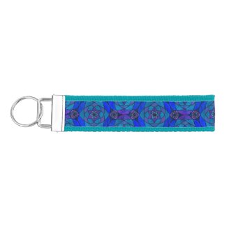 Wristlet keychain with rich jewel-toned mandala
