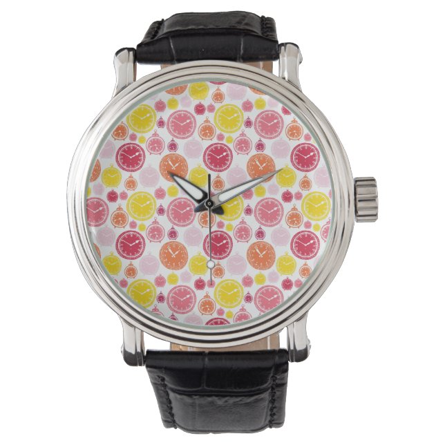 Wristwatch with a colorful fruit-themed face (Front)