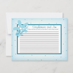 Writable Advice Card Blue Daisies