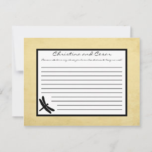 Writable Advice Card Cattail/Dragonfly Silhouette