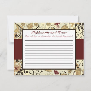 Writable Advice Card Fall Floral/Branches nature
