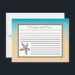 Writable Advice Card Ocean Beach Shore Seashells S<br><div class="desc">These adorable Writable Advice Cards are perfect addition to any Wedding. Simply hand these cards to your guests, along with fine tip Sharpie pens. Your guests can then write down any advice they have for the new bride and groom. These are printed at a 4.25" x 5.6" size on glossy...</div>