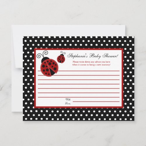 Writable Advice Card Red Ladybug