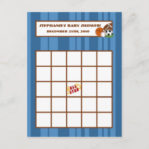 Writable Bingo Card All-Star Blue