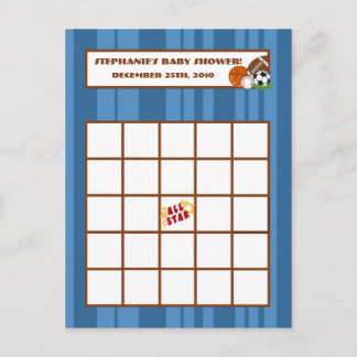 Writable Bingo Card All-Star Blue