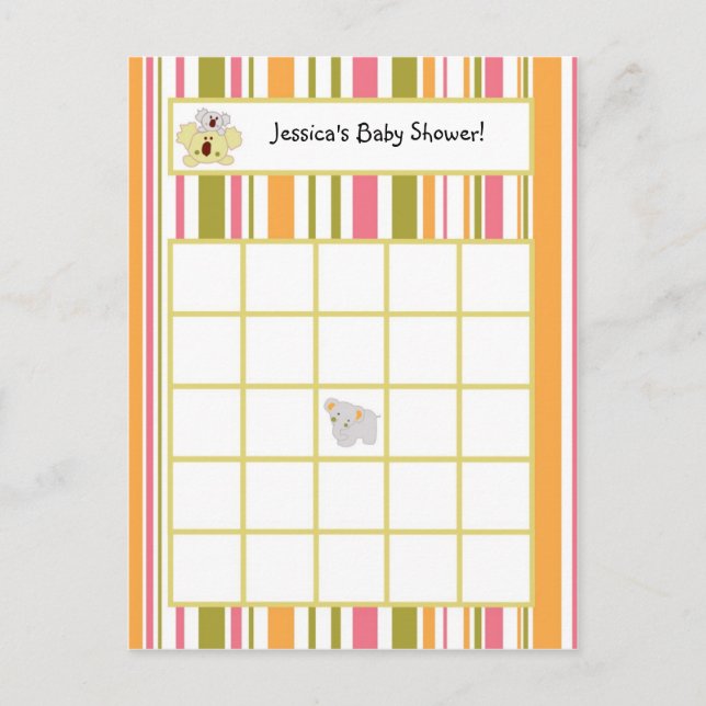 Writable Bingo Card Tropical Punch (Front)