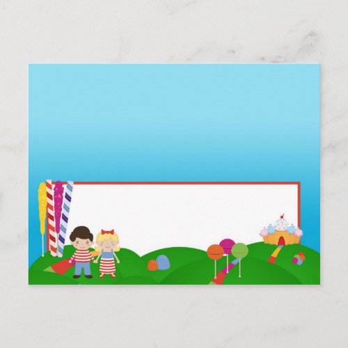 Writable Place Card Candy Land Ice Cream Lollipop