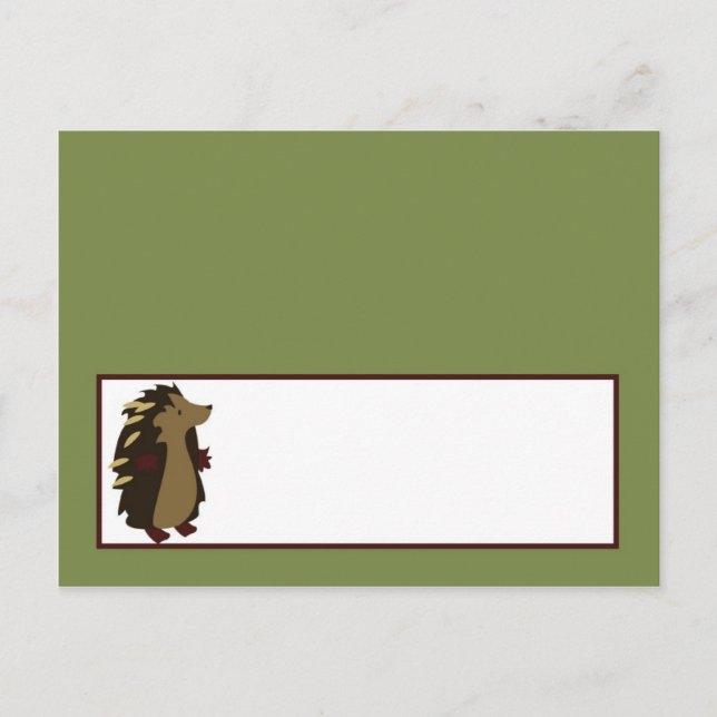 Writable Place Card Enchanted Hollow Forest Wood (Front)