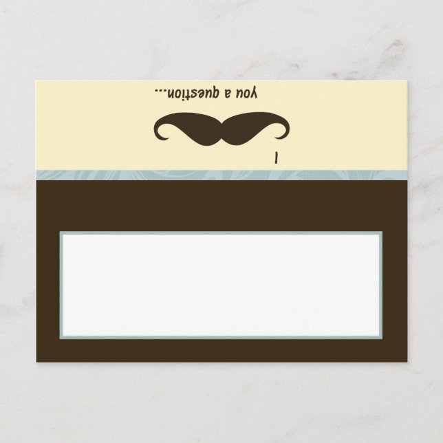 Writable Place Card I Mustache You a Question fun (Front)