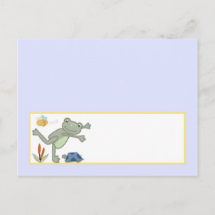 Writable Place Card Leap Frog Turtle Bee Dragonfly