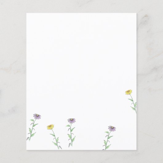 Write A Letter - Spring White Bunny Illustration  (Back)