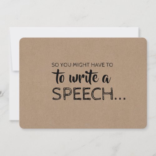 Write a Speech _ Funny Groomsman Proposal Invitation