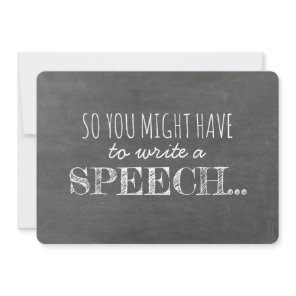 Write a Speech - Funny Groomsman Proposal Invitation