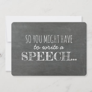 Write a Speech - Funny Groomsman Proposal Invitation