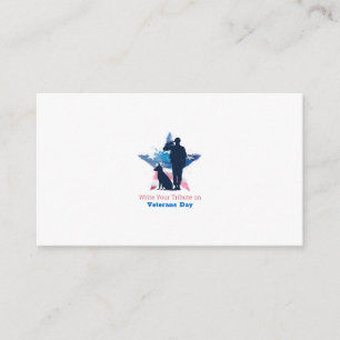 Write a Tribute on Veterans Day - Honoring Heroes Enclosure Card