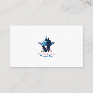 Write a Tribute on Veterans Day - Honoring Heroes Enclosure Card