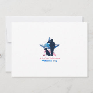 Write a Tribute on Veterans Day - Honoring Heroes Thank You Card