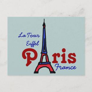 write about Eiffel Tower Paris Postcard