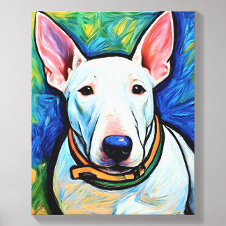 Write Bull Terrier canvas 16by20"gift idea Canvas Photo Tile
