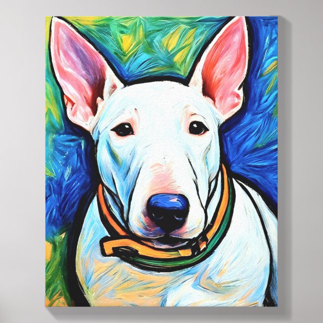 Write Bull Terrier canvas 16by20"gift idea  Canvas Photo Tile (Front Set)