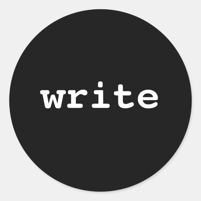 write classic round sticker (Front)