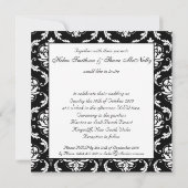 Write Guest's Name on Damask Wedding invitation (Back)