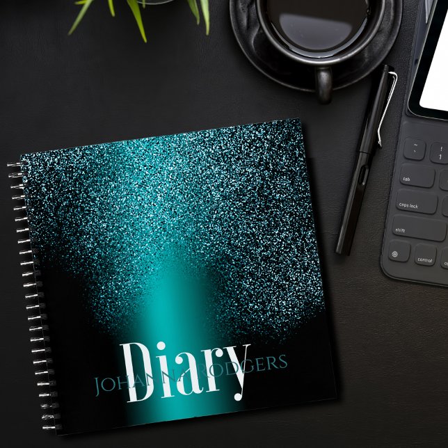 Write in festive deep green: customizable  diary notebook (Creator Uploaded)