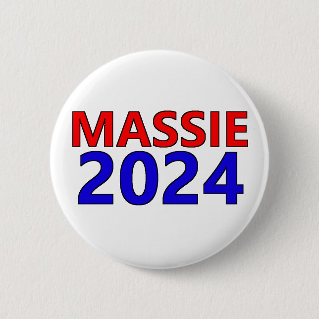 Write in Rep.Thomas Massie for President 2024 Button (Front)