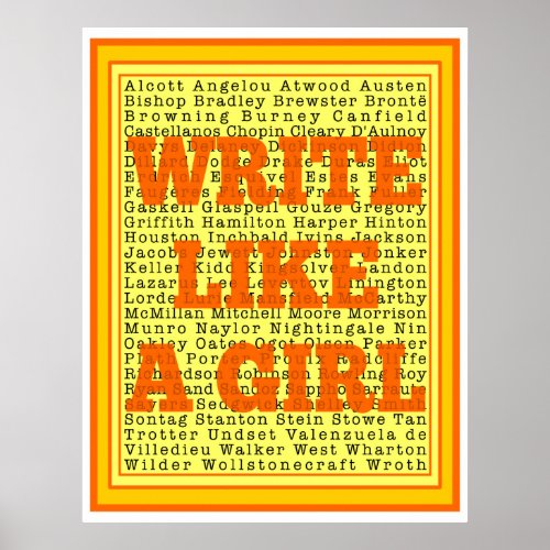 Write Like a Girl Citrus Print