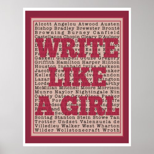 Write Like a Girl Lipstick Print