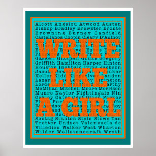 Write Like a Girl Teal Print