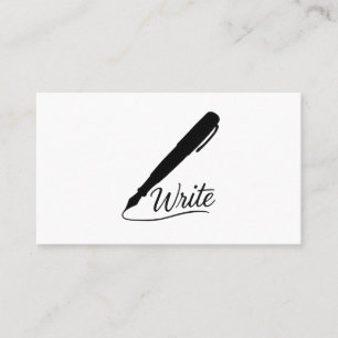 Write logo antique fountain pen writer screenplay business card